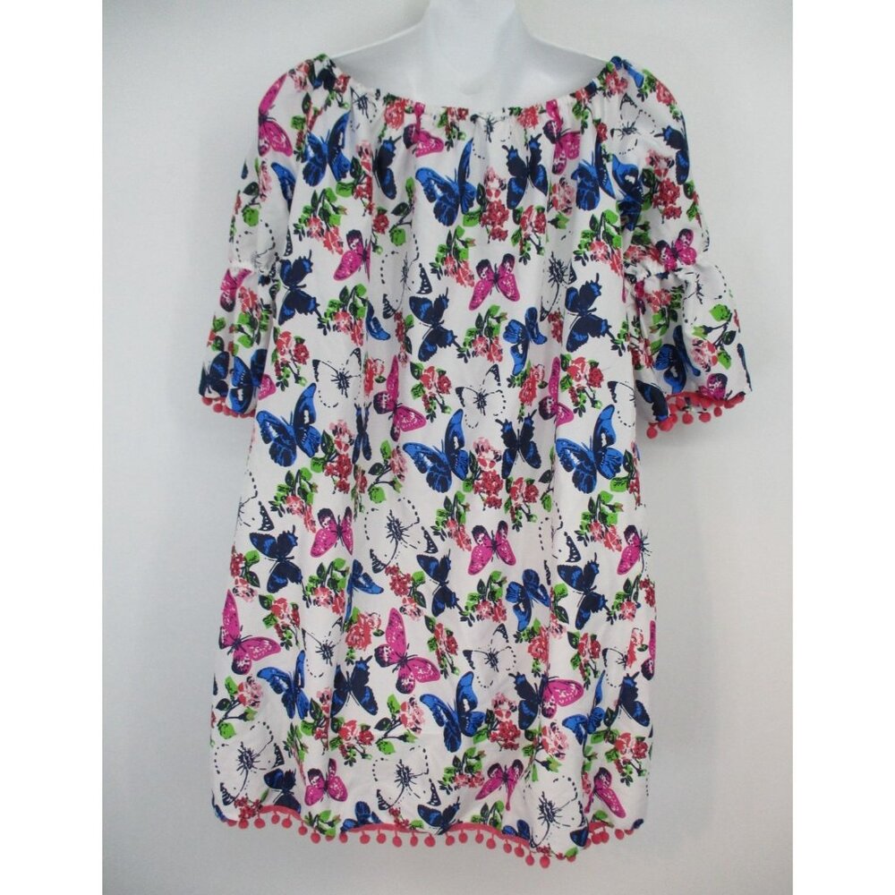America & Beyond Womens Small Boho Multicolor Butterfly Print Dress - Picture 9 of 13